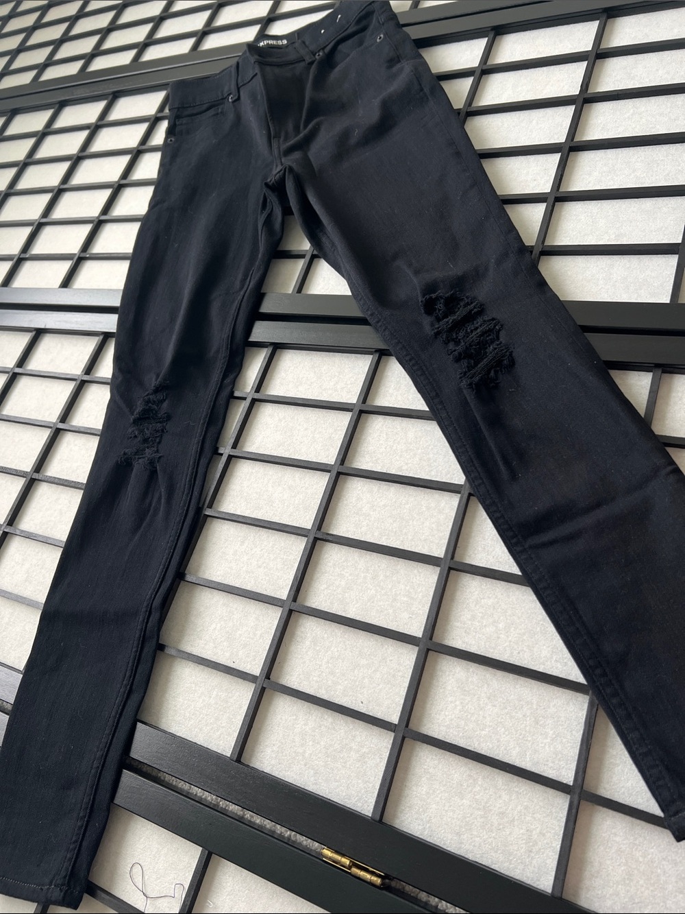 Black Distressed Skinny Jeans